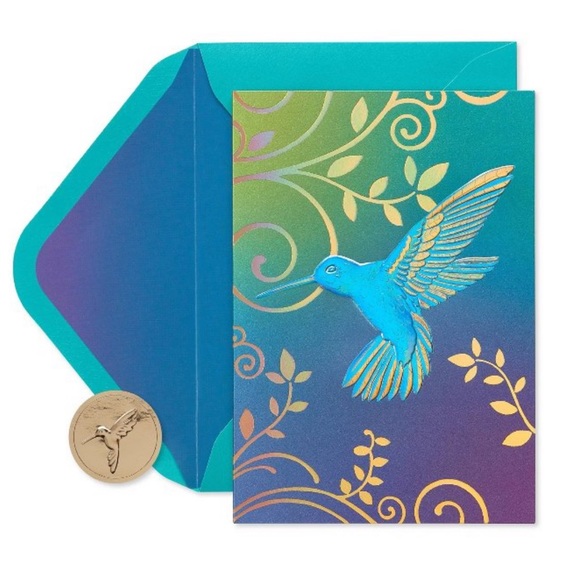 Papyrus Hummingbird Blank Notecards, Boxed set of 12 notecards - Picture 2 of 5